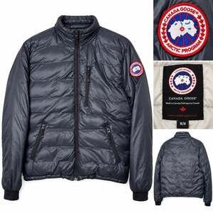 Canada Goose Crofton Down Packable Hooded Puffer Jacket Navy Blue Medium